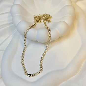 Gold Rengi Yuvarlak Halka Model Kolye (60cm)