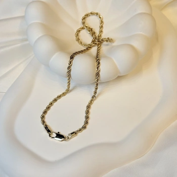 Gold Rengi Burgu Halat Model Zincir Kolye