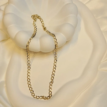 Gold Rengi Halka Model XP Zincir Kolye