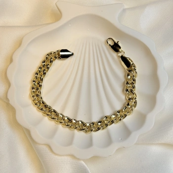 Gold Rengi Orta Boy Gurmet Model Kadın Bileklik