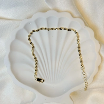 Gold Rengi İnce Burgu Model Kadın Bileklik