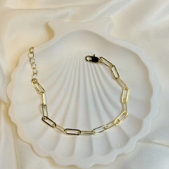 Gold Rengi Ataç Model Kadın Bileklik