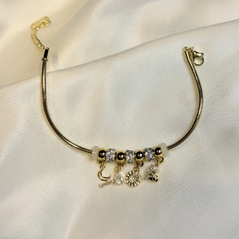 Gold Rengi PNDR Model Charm Bileklik