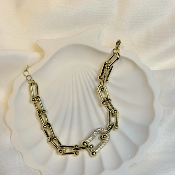 Gold Rengi TFNY Marka Model Zirkon Taşlı CM Kadın Bileklik