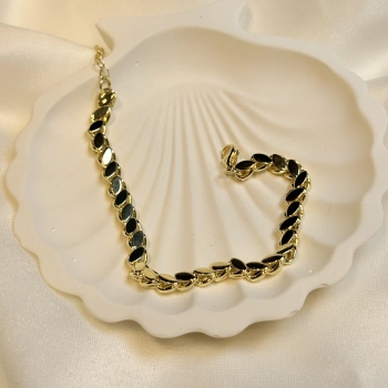 Gold Rengi Arpa Model CM Kadın Bileklik