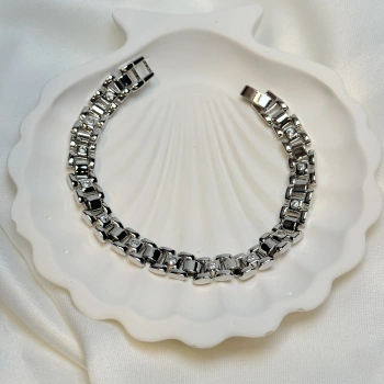 Gümüş Rengi RLX Model Zirkon Taşlı XP Kadın Bileklik