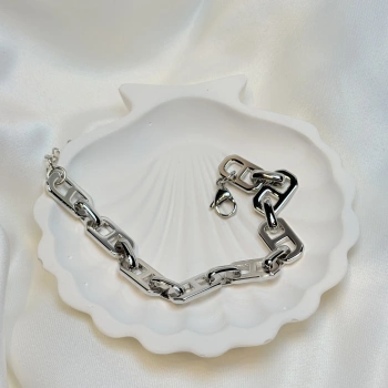 Gümüş Rengi Çanta Sapı Model XP Unisex Bileklik