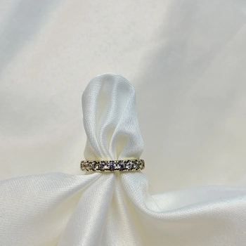 Gold Rengi Tam Tur Görünüm Zirkon Taşlı XP Kadın Yüzük