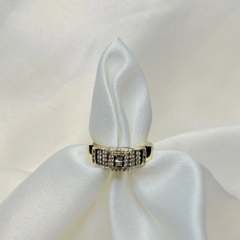 Gold Rengi Zirkon Taş Detaylı XP Kadın Yüzük