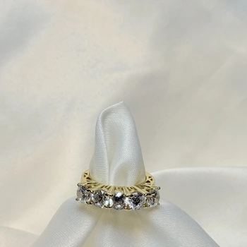 Gold Rengi Beş Taş XP Kadın Yüzük