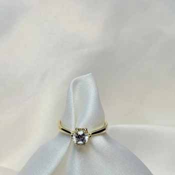 Gold Rengi Baget Zirkon Taşlı XP Kadın Yüzük