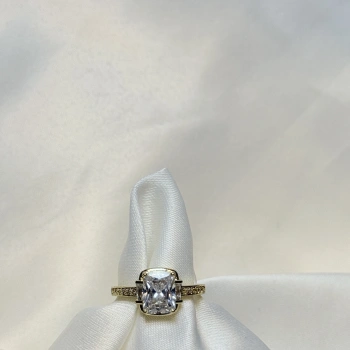 Gold Rengi Baget Zirkon Taşlı XP Kadın Yüzük