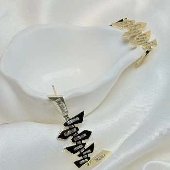 Gold Rengi Baget Zirkon Taşlı XP Kadın Küpe