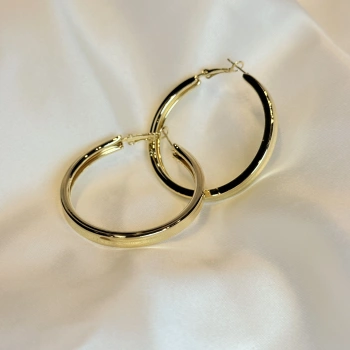 Gold Rengi Kadın Halka Küpe