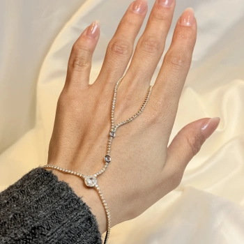 Gold Rengi Sıralı Yuvarlak Taşlı Kadın Şahmeran