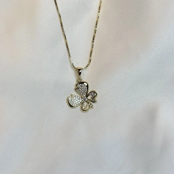 Gold Rengi Kelebek Figürlü Kadın Kolye
