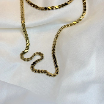 Gold Rengi Arpa Model 90 Cm VIP Zincir