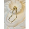Gold Rengi Ataç Model Zincir Kolye