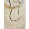 Gold Rengi Yassı Model XP Zincir Kolye (40CM)