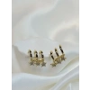 Gold Rengi 3lü Görünümlü Yıldız Sallantılı XP Kadın Küpe