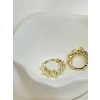 Gold Rengi Burgu Desenli CM Kadın Küpe