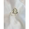 Gold Rengi Yıldız Desenli Kadın Halka Küpe