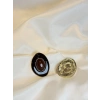 Gold Rengi Oval Tasarım Kadın Küpe