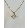 Gold Rengi Melek Kanatlı Kalp Figürlü XP Kadın Kolye