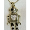 Gold Rengi Robot Figürlü XP Kadın Kolye