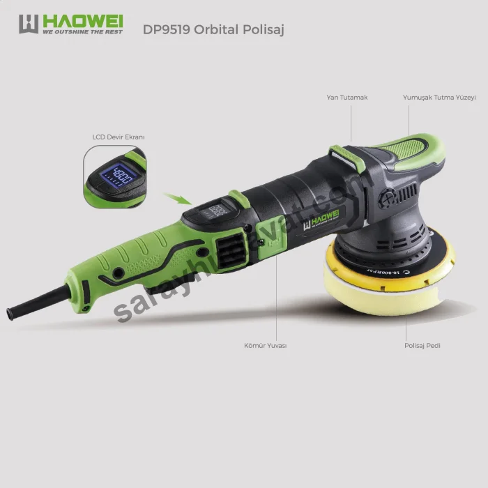 Haowei DP9519 Profesyonel 150 mm Orbital Polisaj Makinesi
