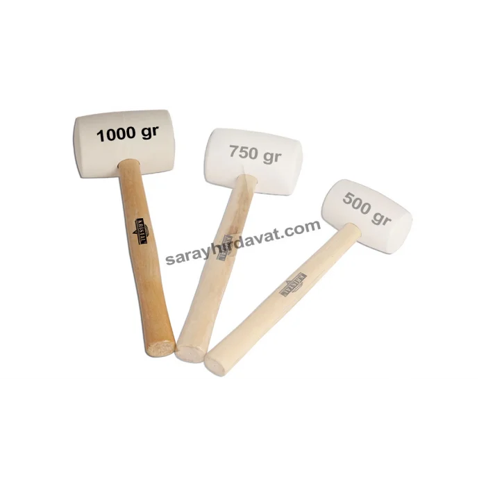 Kristal Ahşap Saplı Beyaz Tokmak (1000 GR)