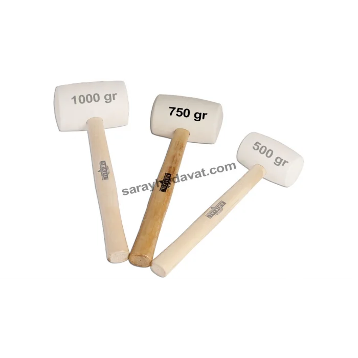 Kristal Ahşap Saplı Beyaz Tokmak (750 GR)