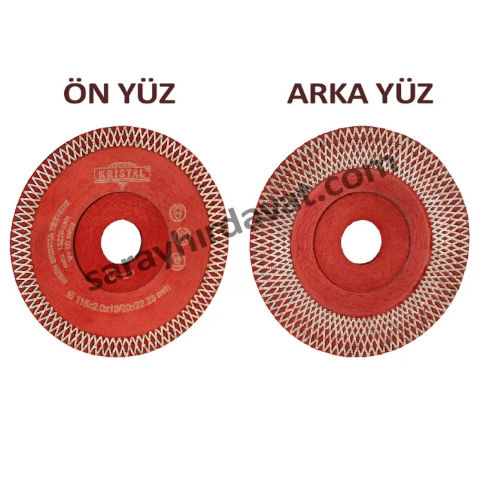 Kristal Mesh Ekstra 45° Pah Açma Seramik Kesici 115 mm