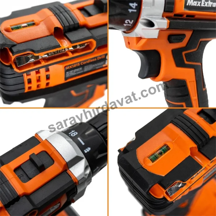 Max Extra MX1815 Şarjlı Matkap (Çift Akülü)