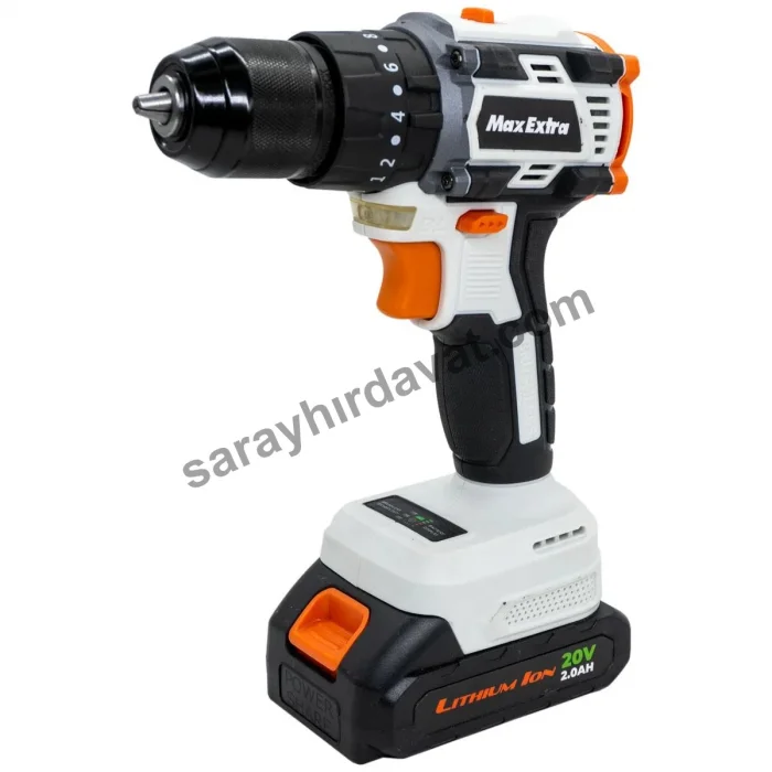 Max Extra MX2020 Darbeli Şarjlı Matkap (Çift Akülü)