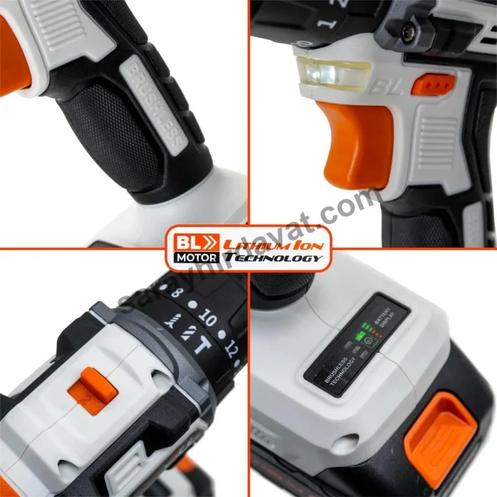 Max Extra MX2020 Darbeli Şarjlı Matkap (Çift Akülü)