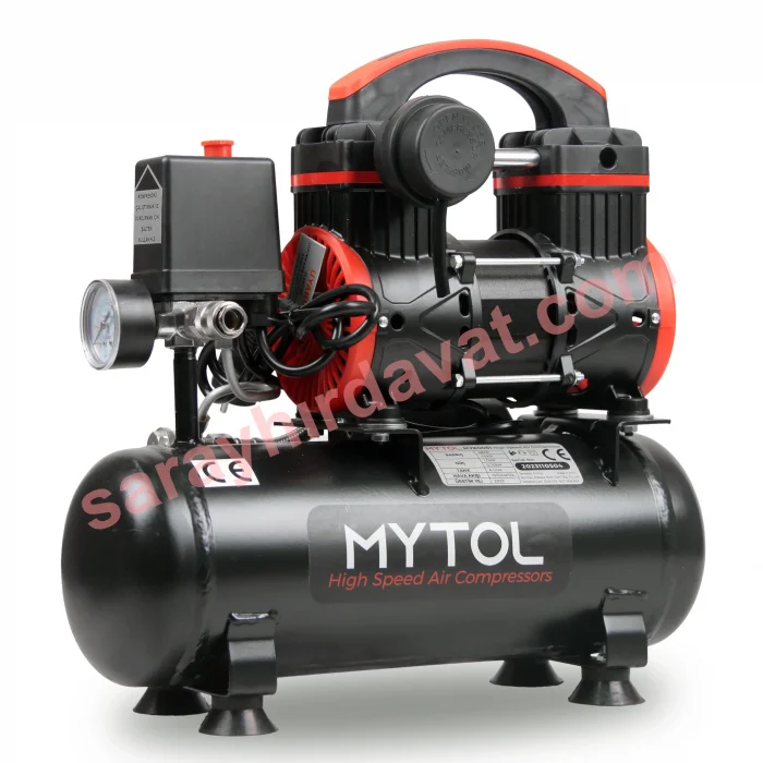 Mytol MYK0061 | 8 Litre 1.0 Hp Yüksek Hızlı Kompresör Yağsız (Az Sesli)