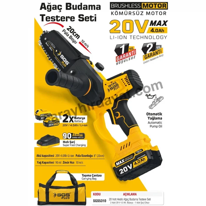 Sgs 5310 Akülü Testere - 20 Volt 4.0 Amper