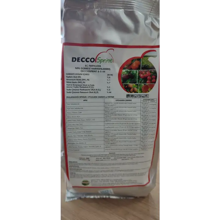 Decco 8.5.44 Yaprak Gübresi 1kg.