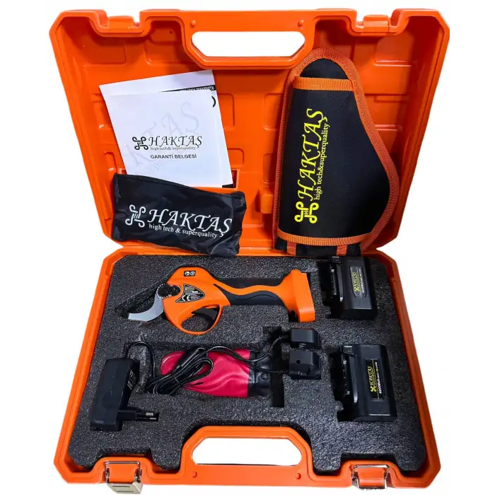 Haktaş Prof. Akülü Budama Makası 40 mm. Teleskobik Sap Dahil