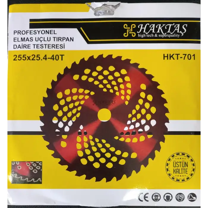 HAKTAŞ Profesyonel Elmas Daire Testere (Çay ve Ot Bıçağı) 40T