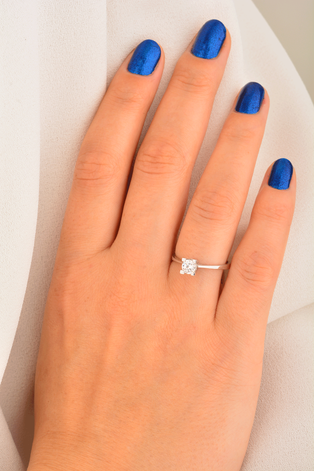 Cebeci 14 Ayar Tektaş Altın Yüzük