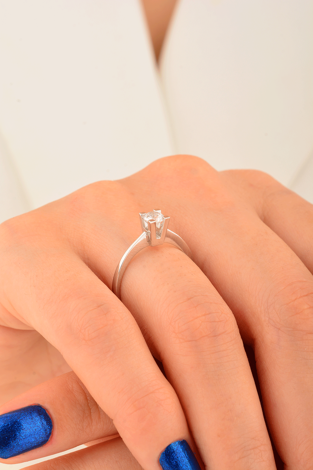 Cebeci 14 Ayar Tektaş Altın Yüzük