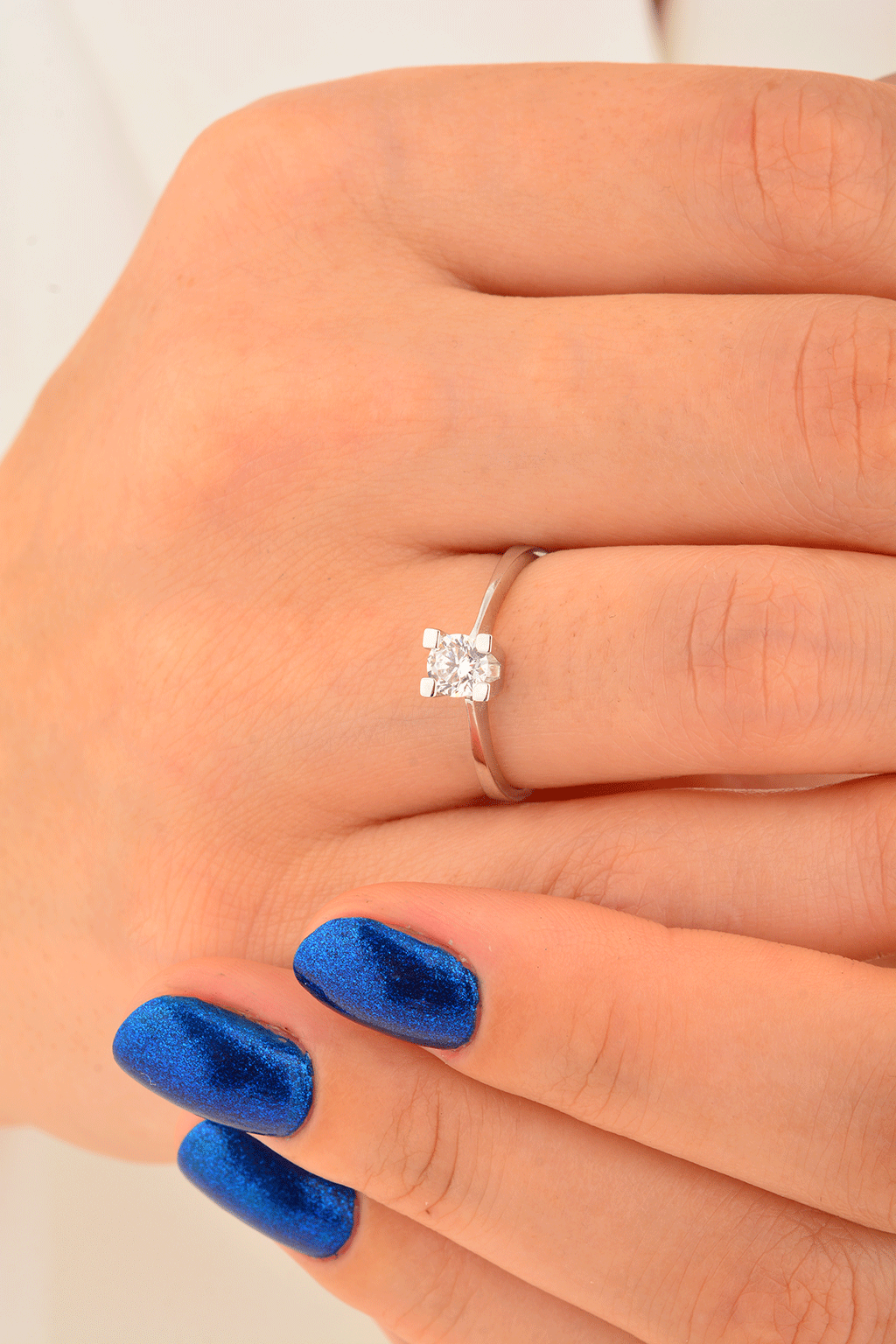 Cebeci 14 Ayar Tektaş Altın Yüzük