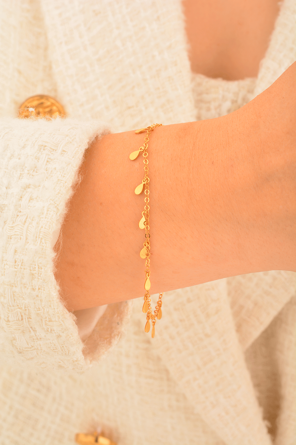 Cebeci 22 Ayar Damla Altın Bileklik