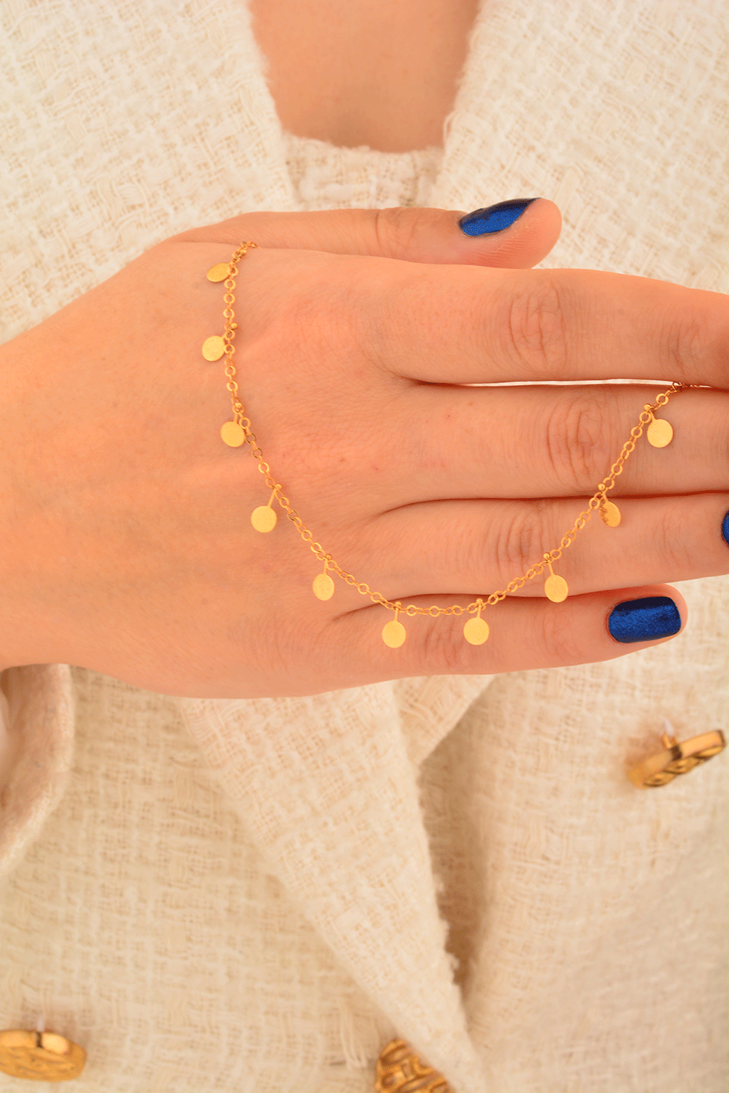 Cebeci 22 Ayar Pullu Altın Bileklik