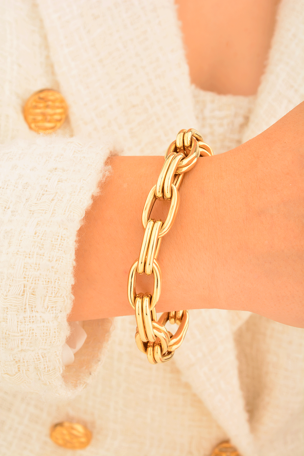 Cebeci 14 Ayar Kalın Zincir Altın Bileklik