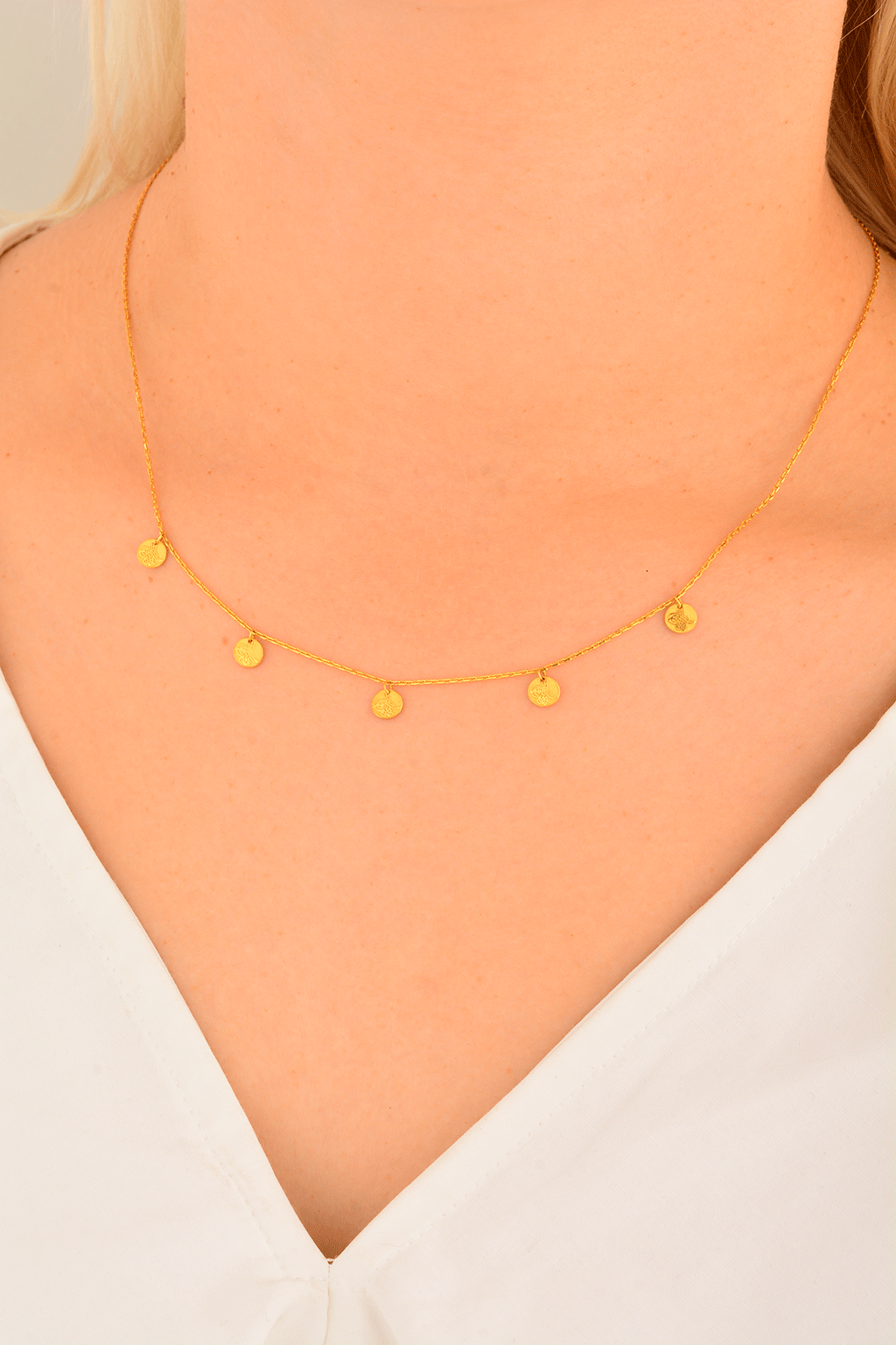 Cebeci 14 Ayar Tuğra Sıralı Altın Kolye