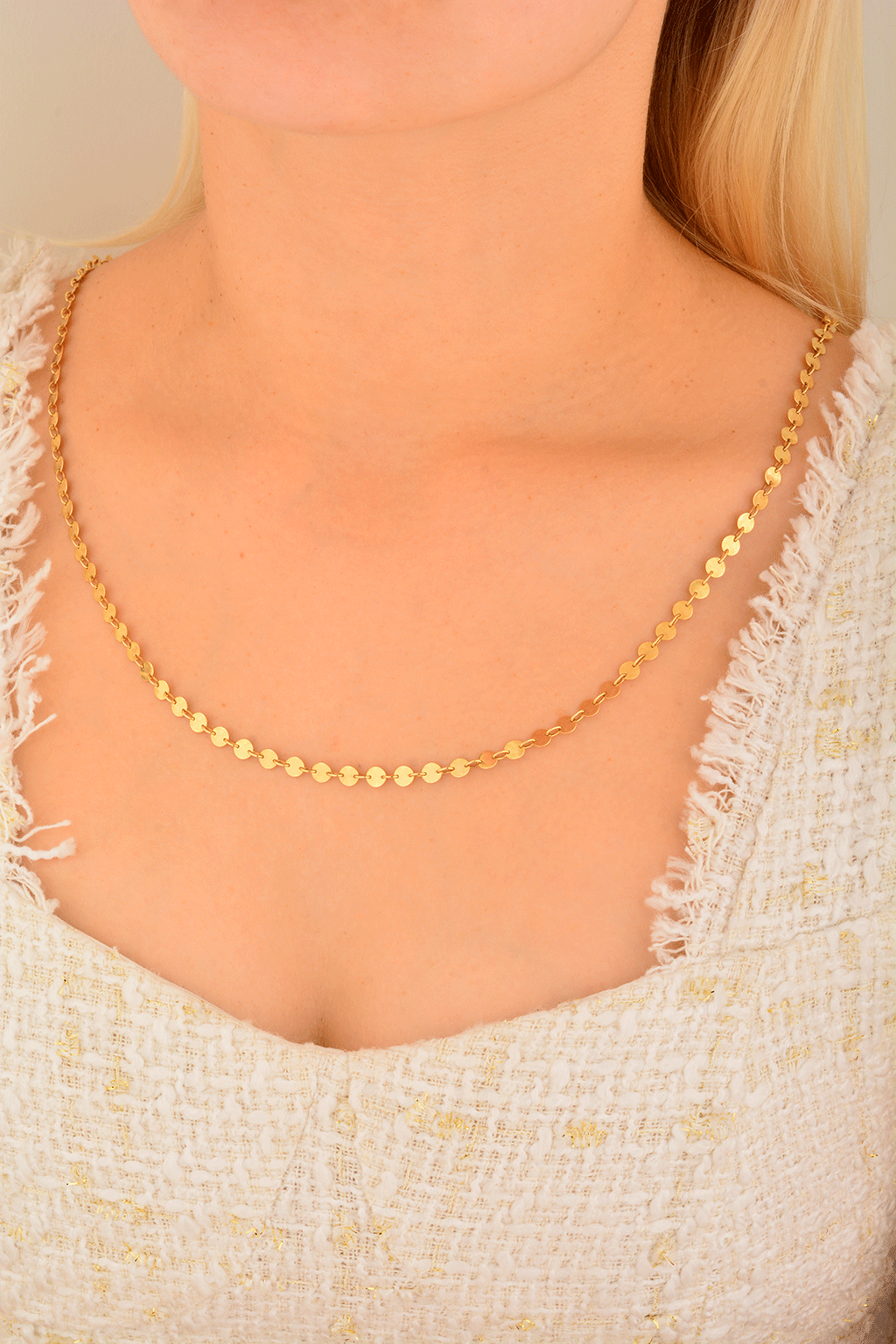 Cebeci 14 Ayar Pul Zincir Altın Kolye