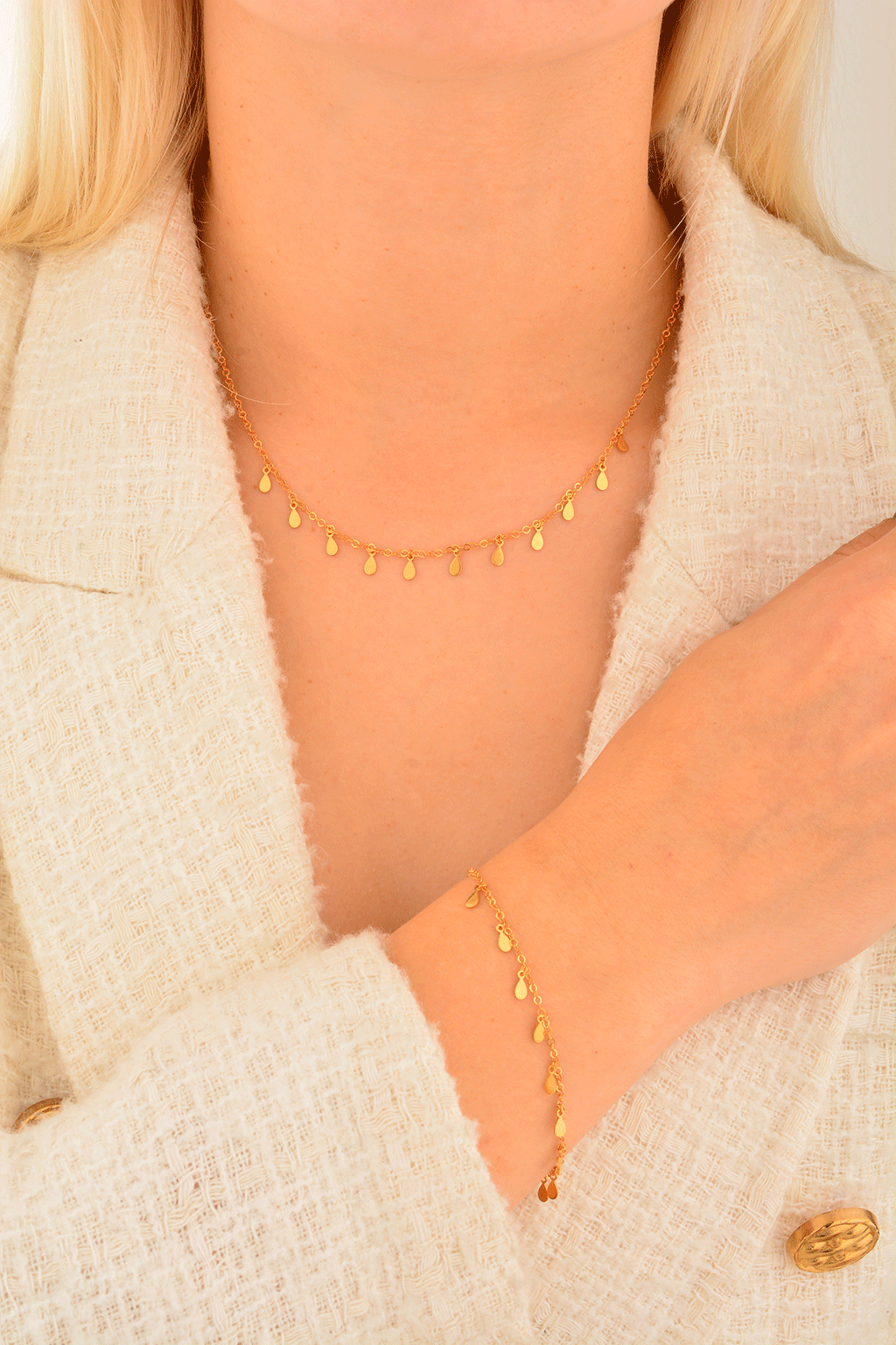 Cebeci 22 Ayar Damla Altın Set Takımı